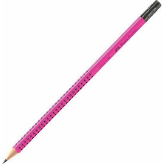 ΜΟΛΥΒΙ FABER CASTELL GRIP 2001 ΜΕ ΓΟΜΑ 032660 PINK