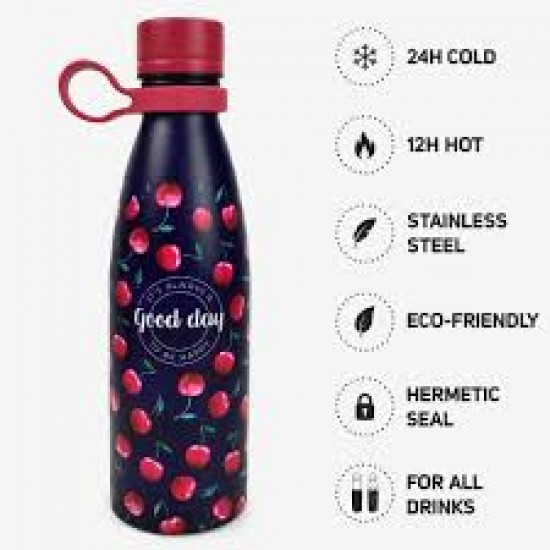 ΘΕΡΜΟΣ CHERRY BOTTLE LEG SSB0001  HOT AND COLD VACUUM BOTTLE