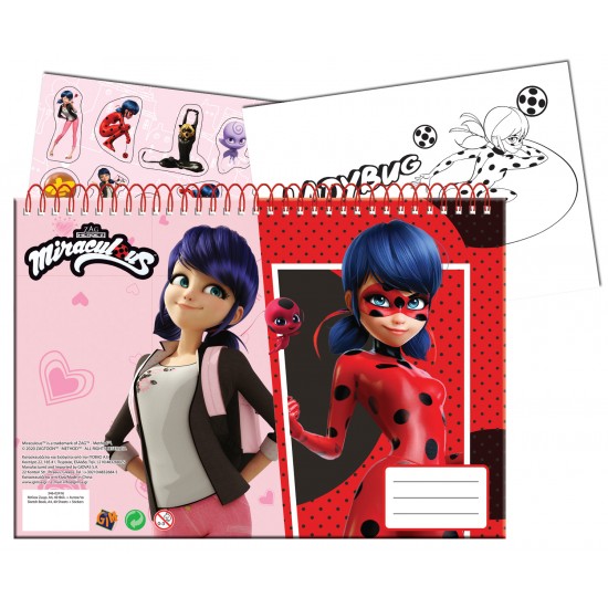 ΜΠΛΟΚ ΖΩΓΡΑΦΙΚΗΣ ΜΕ ΑΥΤΟΚΟΛΛΗΤ 23X33 40Φ LADYBUG