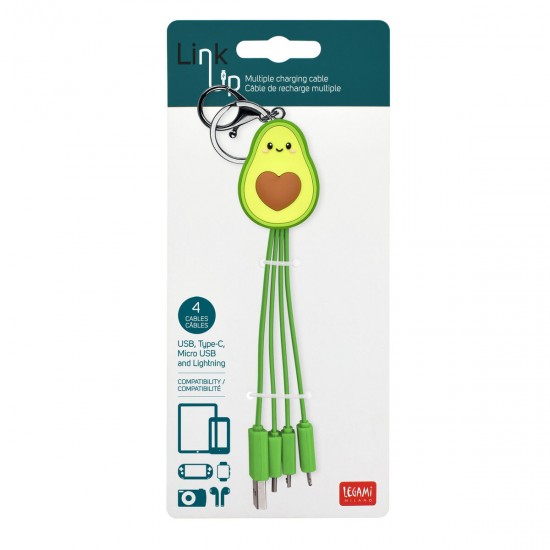 ΠΟΛΛΑΠΛΟ ΚΑΛΩΔΙΟ ΦΟΡΤΙΣΗΣ LEGAMI UCC0001 CHARGING CABLE - AVOCADO