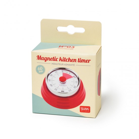 LEGAMI TIM0001 MAGNETIC KITCHEN TIMER RED