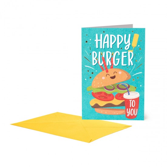 ΕΥΧΕΤΗΡΙΑ ΚΑΡΤΑ LEGAMI BG0782 GREETING CARD - BURGER