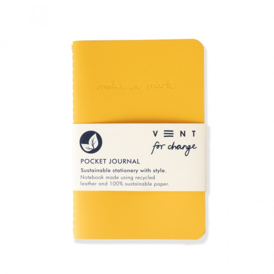 VENT 096 Make a Mark A6 Pocket Journal - Yellow