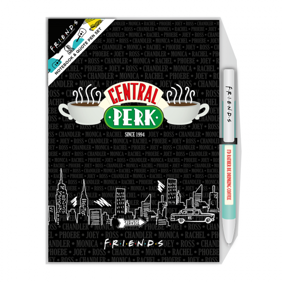 ΣΗΜΕΙΩΜΑΤΑΡΙΟ ΜΕ ΣΤΥΛΟ Friends Notebook and Quote Pen Set – Central Perk