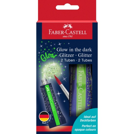 Διάφανο Glitter Glow In The Dark Faber Castell