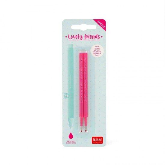 ΣΕΤ ΜΕ 2 ΡΟΖ ΑΝΤΑΛΛΑΚΤΙΚΑ LEGAMI REFFCPP0005 2 REFILLS GEL PEN LOVELY FRIENDS