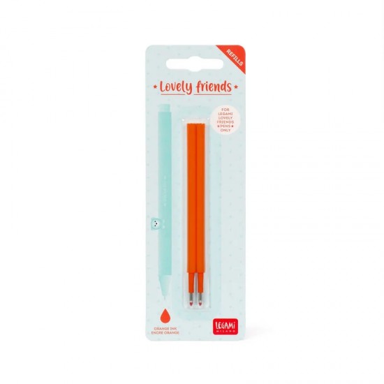 ΣΕΤ ΜΕ 2 ΠΟΡΤΟΚΑΛΙ ΑΝΤΑΛΛΑΚΤΙΚΑ LEGAMI REFFCPP0010 2 REFILLS GEL PEN LOVELY FRIENDS