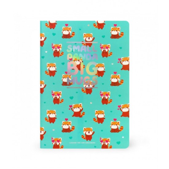 ΣΗΜΕΙΩΜΑΤΑΡΙΟ LEGAMI A5 ΜΕ ΓΡΑΜΜΕΣ - QUADERNO MEDIUM NOTEBOOK LINED - RED PANDA (ΚΟΚΚΙΝΟ ΠΑΝΤΑ) A5NOT0078