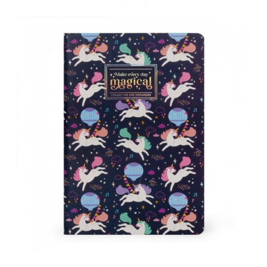 ΣΗΜΕΙΩΜΑΤΑΡΙΟ LEGAMI A5 ΜΕ ΓΡΑΜΜΕΣ - QUADERNO MEDIUM NOTEBOOK LINED - UNICORN (ΜΟΝΟΚΕΡΟΣ) A5NOT0079