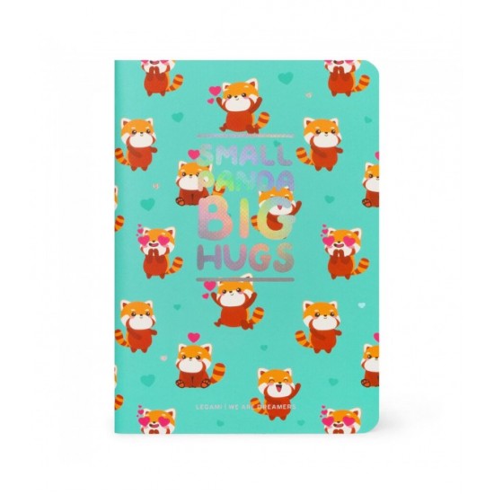 ΣΗΜΕΙΩΜΑΤΑΡΙΟ LEGAMI A6 (9X13.5) ΜΕ ΓΡΑΜΜΕΣ - QUADERNO SMALL LINED BOTEBOOK - RED PANDA (ΚΟΚΚΙΝΟ ΠΑΝΤΑ) A6NOT0043